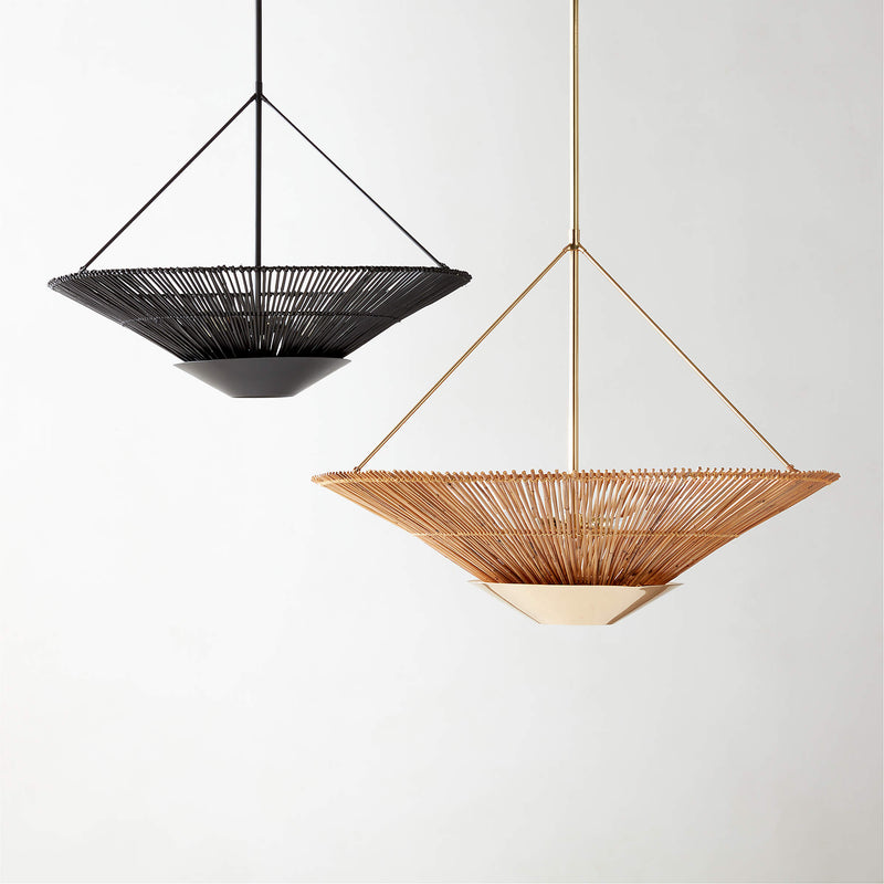 VIOTTO& CO. Copa Tiered Black Rattan Pendant Light – Viotto& Co.Wholesale