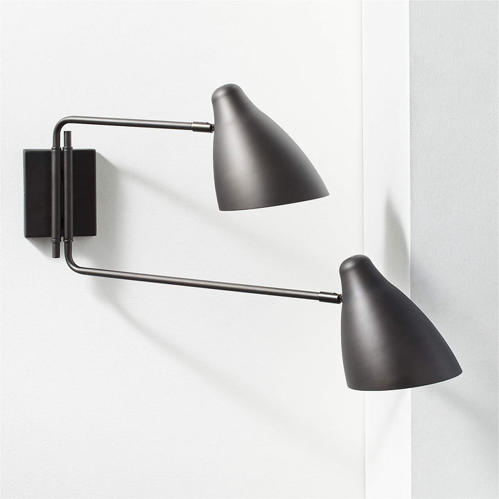 Viotto& Co. Deuce Black Double Wall Sconce