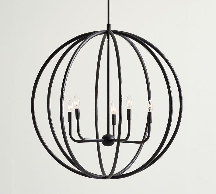 VIOTTO& CO. Forged-Iron Globe Chandelier