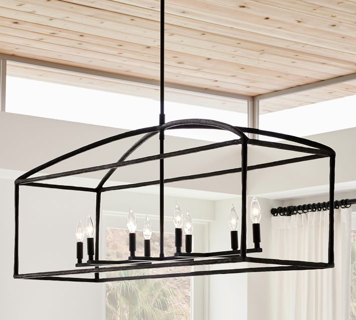 VIOTTO& CO. Forged-Iron Linear Chandelier