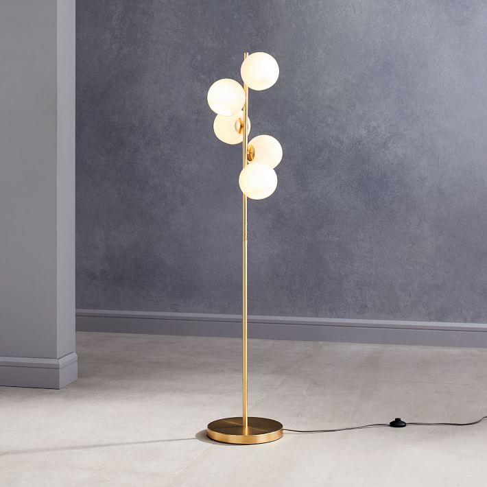 VIOTTO CO. Staggered Glass 5 Light Floor Lamp 60 Viotto Co.Wholesale